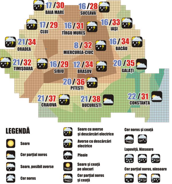 Prognoza meteo (27.06. - 28.06.2025)